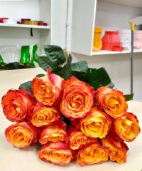 oranzhevyie rozyi perm vau 200x240 - Букет из 13 ярко-оранжевых роз (Эквадор)
